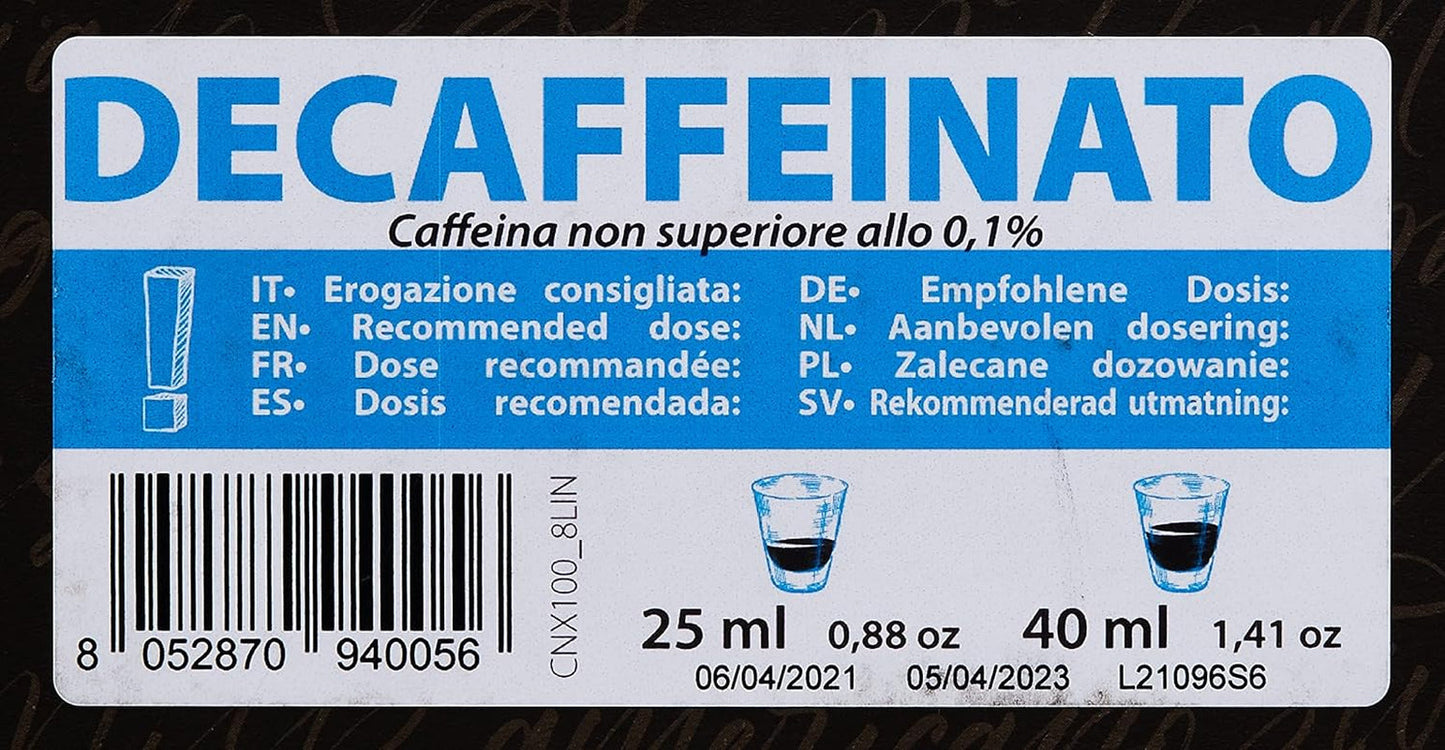 Decaffeinato koffiecapsules Nespresso-compatibel 5,6 g x 100 capsules