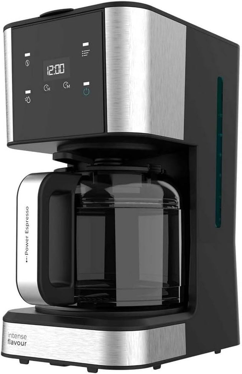 Espresso met filter Cecotec Coffee 66 Drop and Touch, vermogen 950 W, 1,5 L, 12 kopjes, touchscreen, glazen karaf, 24-uurs timer, 6 schakelaars, herbruikbaar gaasfilter