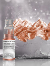 Sugarflair Pump Powder Spray, Glitter, Blush, Glitter - kleurstof voor cake, spray zonder spuitbus voor cakes, muffins en meer - 10 g