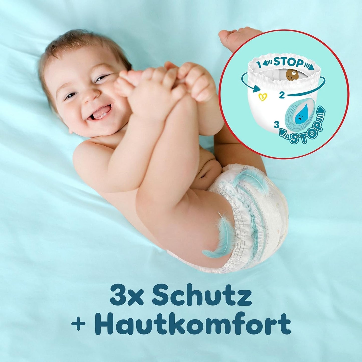 Pampers Premium Protection Pants Größe 6, 78 Windeln, 13kg-19kg, Mit 360° Fitform, 2x gebreide bundels voor Komfort & Schutz + 10 Stück Pampers Aqua Baby-Weuchttücher enthalten