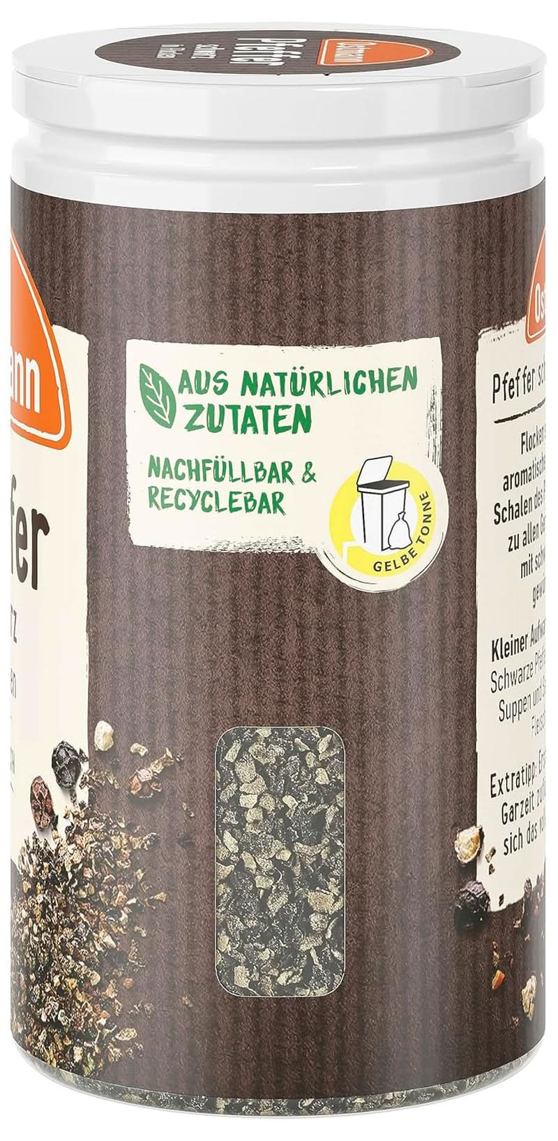 Ostmann - Zwarte pepervlokken, 25 gram Condimente Naty Shop