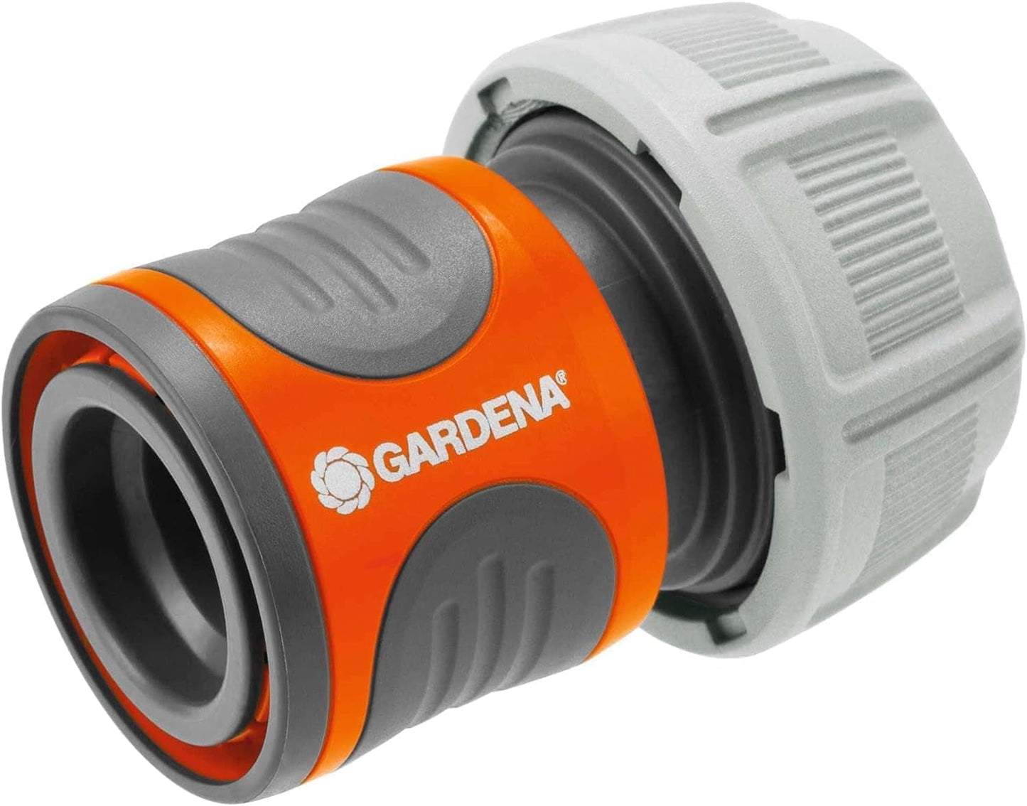 Gardena 13 mm (1/2 inch) en 15 mm (5/8 inch) slangaansluiting: Insteekaansluiting voor slanguiteinde, uitsparingen voor klemming, eenvoudige montage, in doos (18215-20)