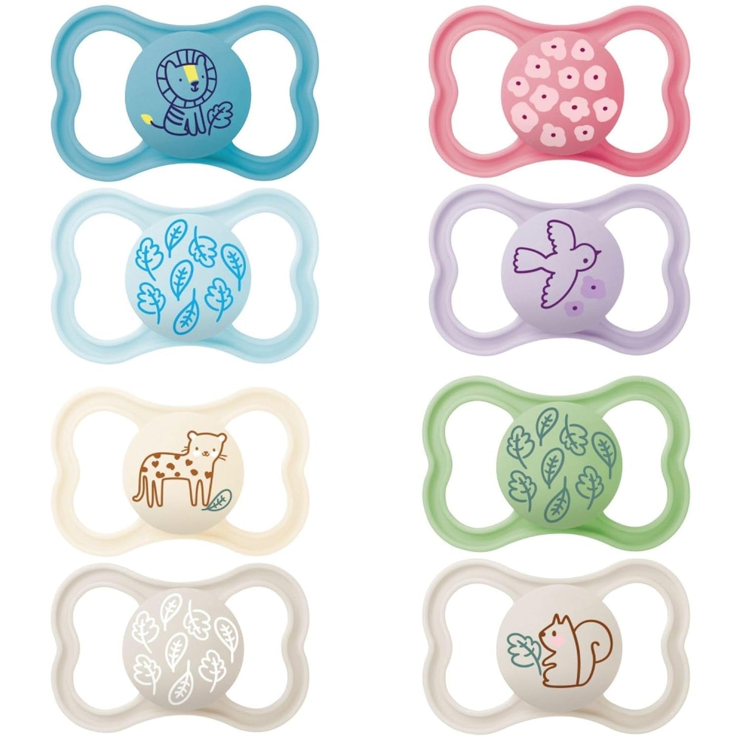 MAMMA | Supreme Fopspenen 6+ Maanden (Pak van 2) Willekeurige kleurselectie - Babyfopspenen gemaakt van ultradun en zacht siliconen - ideale babyfopspeen voor een goede orale ontwikkeling