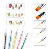 Nagel Art Fineliner Pinsel[5 Stück],Nagel Art Liner Pinsel,Professionele Detail Pinselset,Nagellack Pinsel,Voor Nail Art Design Schildersalon,Nageldesign Nagel Fußpflege