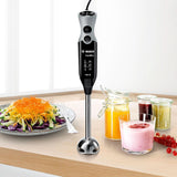 Bosch Stabmixer Ergomixx MSM67170, Edelstahl-Mixfuß, Universalzerkleinerer, Mix- Und Messbecher, Schneebesen, Ice-Crush-Klinge, Leichtes Gehäuse, 12 Stufen plus Turbostufe, 750 W, Zwart/Grau Keuken Naty Shop