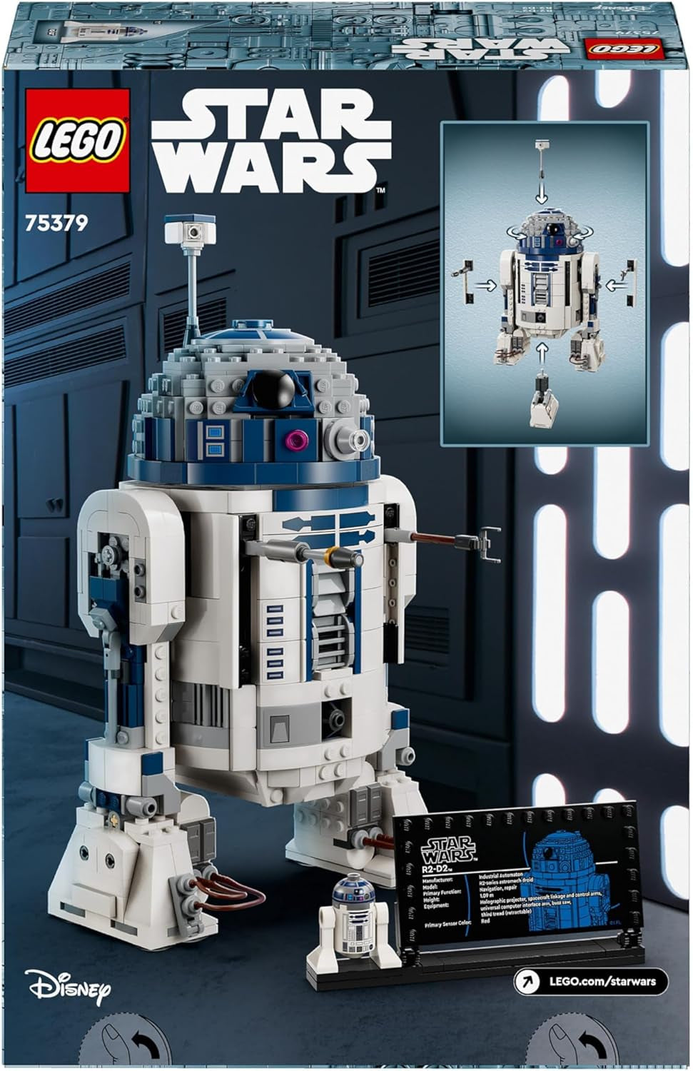 LEGO Star Wars R2-D2 modelset voor kinderen, jongens en meisjes, bouwbare Droid-figuur met minifiguur van Darth Malek ter ere van het 25-jarig jubileum en decoratieplaat, collectiecadeau-idee 75379 Bouwsets Bekijk de LEGO-Store