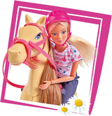 Simba 105730939 - Steffi Love paardrijoutfit 2 paarden Volledig gelede modepop 29 cm voor kinderen vanaf 3 jaar