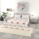 Italiaans beddengoed basic zomerdekbed, bedrukte microvezel, 250X240Cm, cirkel Quilts en quilts Naty Shop Starfish 250X240Cm