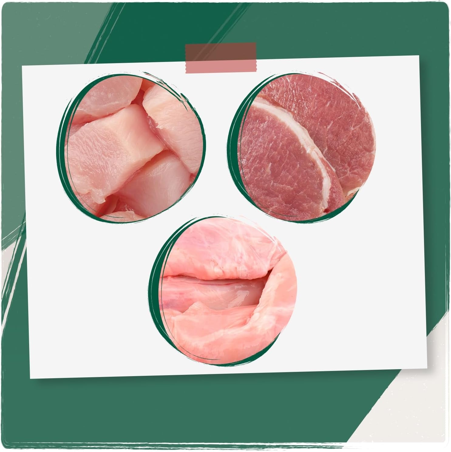 Venandi Animal - Premium Nassfutter für Katzen, Probierpakett I, Chicken, Pute, RInd, 6 x 200 g (6er Pack), onbelemmerd en natuurlijk eten