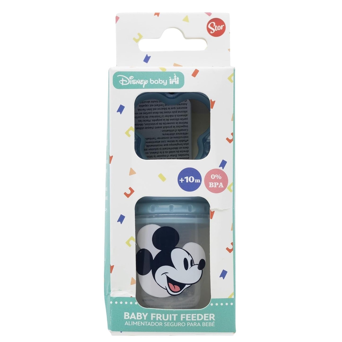 Tataway Disney Mickey Mouse babyfruitfopspeen gemaakt van BPA-vrij plastic met verstikkingsfunctie, wasbaar en herbruikbaar