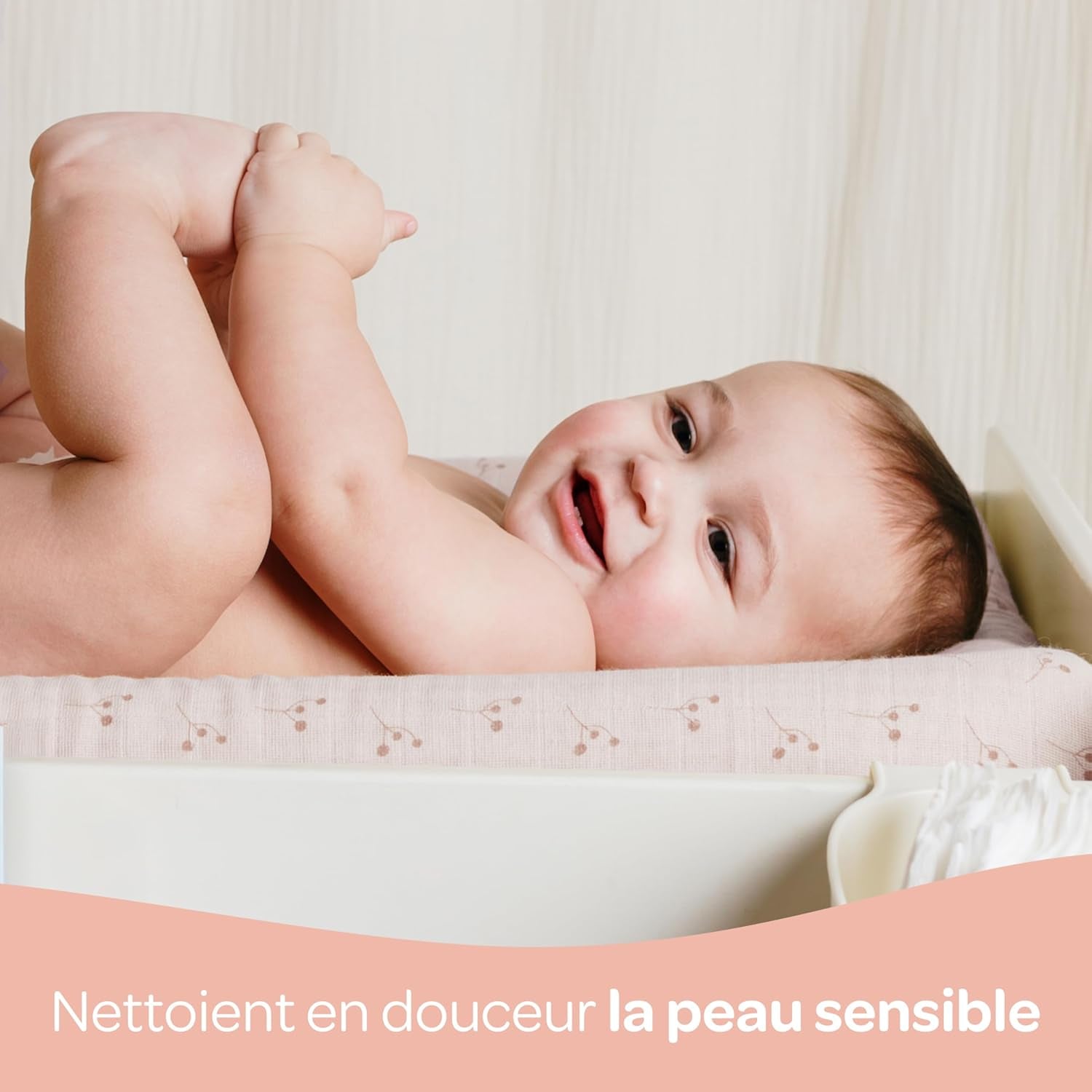 BIOLANE 12 Maxi Squares Wet Pads - Baby's - 100% Biologisch - 720 Katoen - voor de gevoelige huid - Verschoon- en Toiletartikelen - vanaf de geboorte - gemaakt in Frankrijk