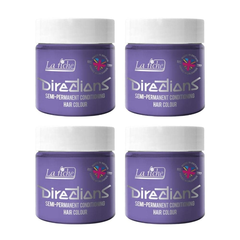 Directions semi-permanente haarkleuring 100 ml doos 4 pack (Pillarbox Red) Naty Shop Wisteria haarverf 100 Ml (verpakking van 4)