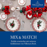 Villeroy & Boch - Toy's Delight ontbijtset voor 2 personen, locomotiefontwerp, 6-delig, kleurrijk, Kerstmis, serviesset met borden, kopjes en schalen voor ontbijt, kerstservies, premium porselein