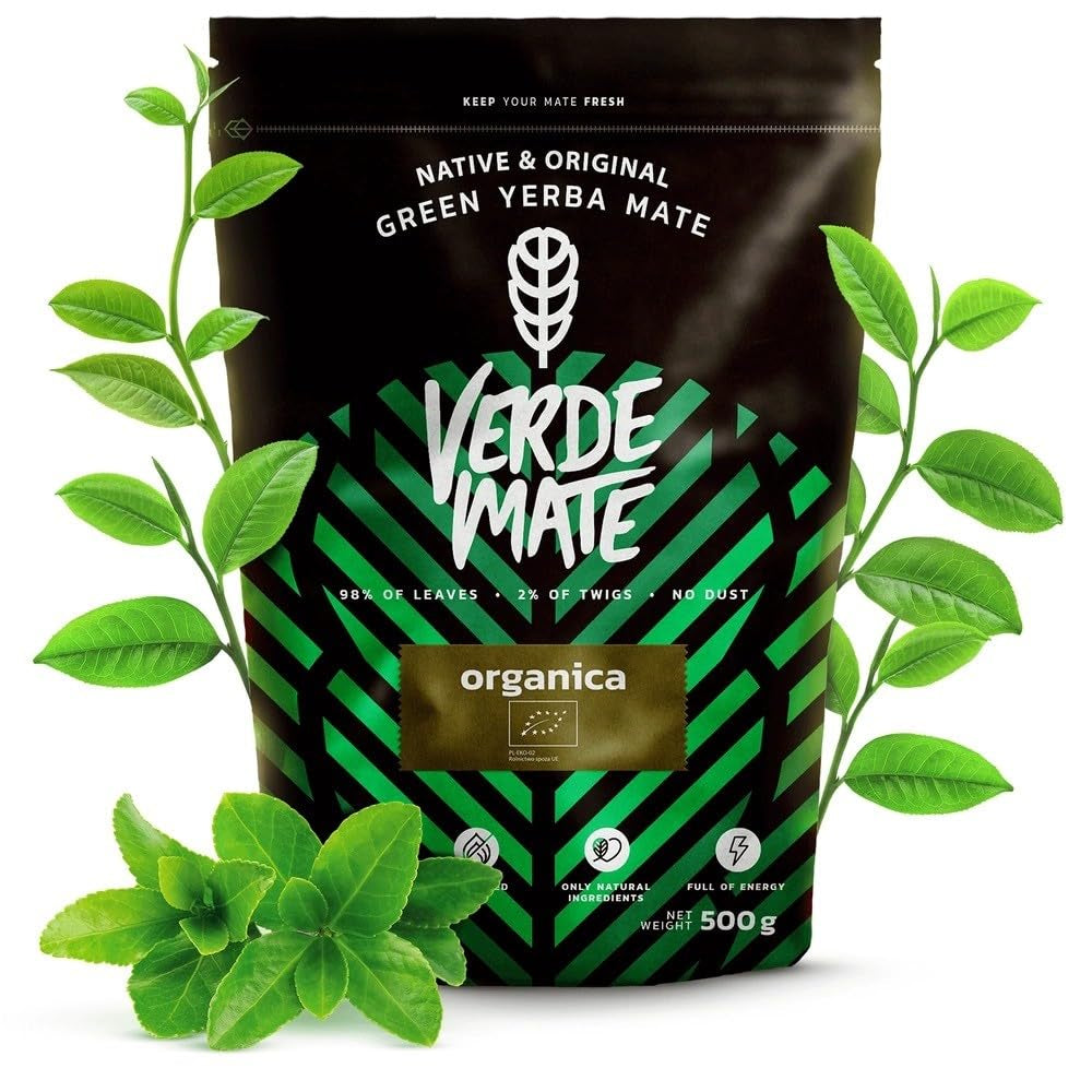 Verde Mate Green Orgánica 500 G – Biologische Yerba Mate uit Brazilië – rookvrij en zorgvuldig verwerkt 0,5 kg
