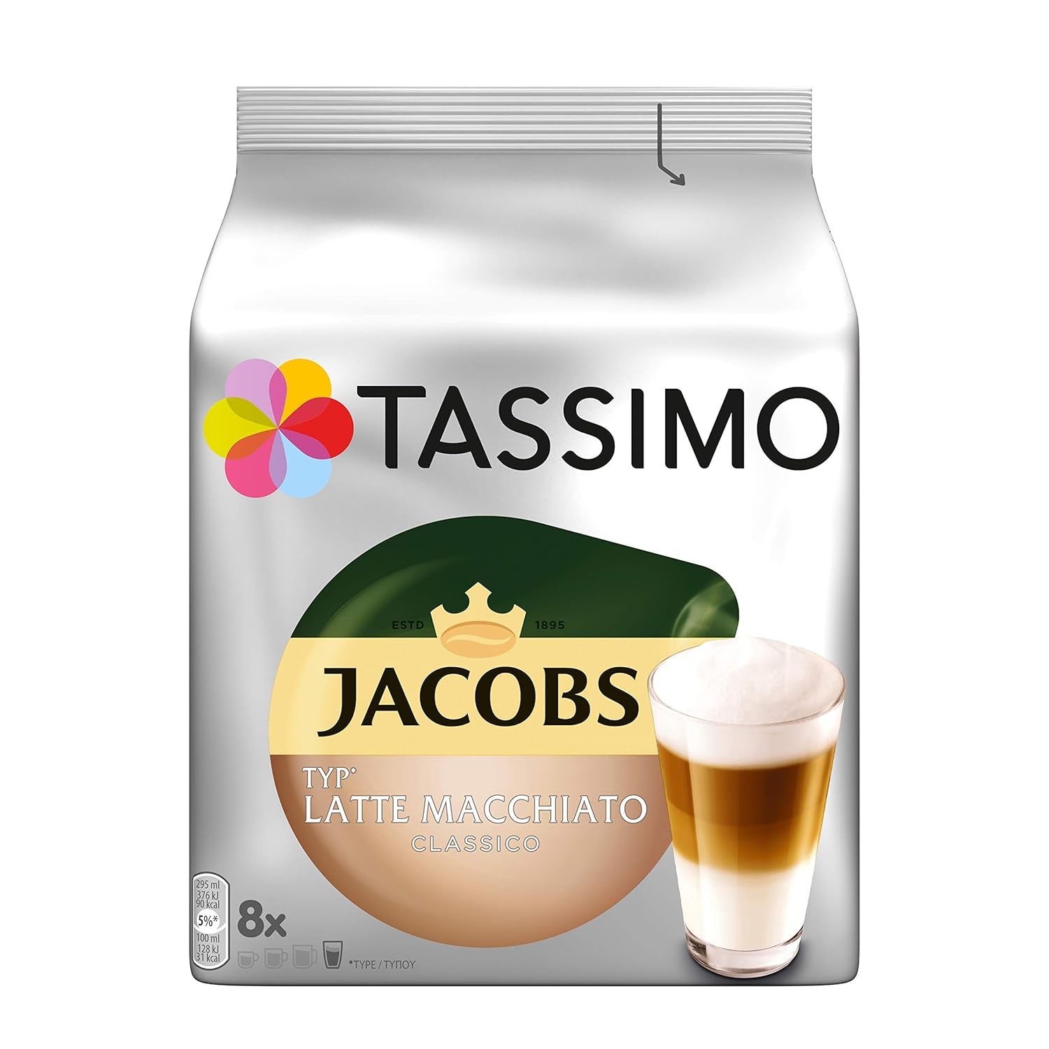 Tassimo Kapseln Probierbox, Vielfaltspaket, 64 Pads, 5 Sorteren