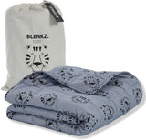 Verzwaarde babydeken | 3,5 kg | 100X150Cm | Therapiedeken | Verzwaarde dekens | Zware deken (blauw tijgergezicht, 3,5 kg - 100 x 150 cm) BLENKZ bedden en dekens. Blauw tijgergezicht 5Kg-140X200Cm