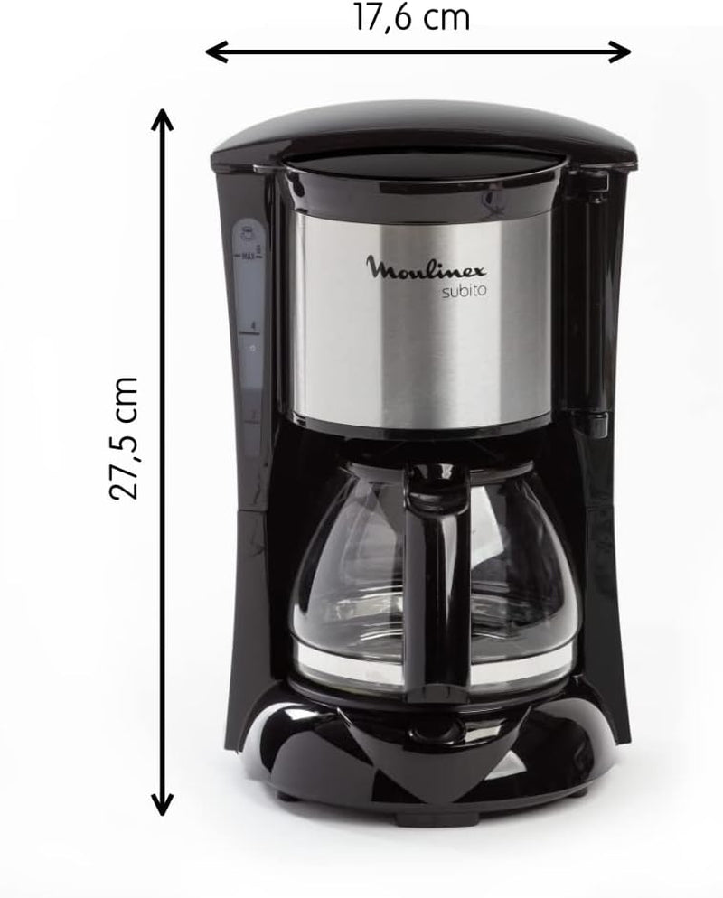 FG150813 Subito koffiezetapparaat, 6 kopjes, Zwart/RVS