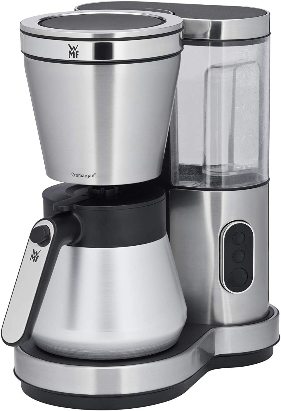 WMF Bueno espressomachine met glazen karaf, filterkoffie, 10 kopjes, aan/uitknop, antidruppelsysteem, oscillerend filter, automatische stop, verwarmingsplaat, 1000W