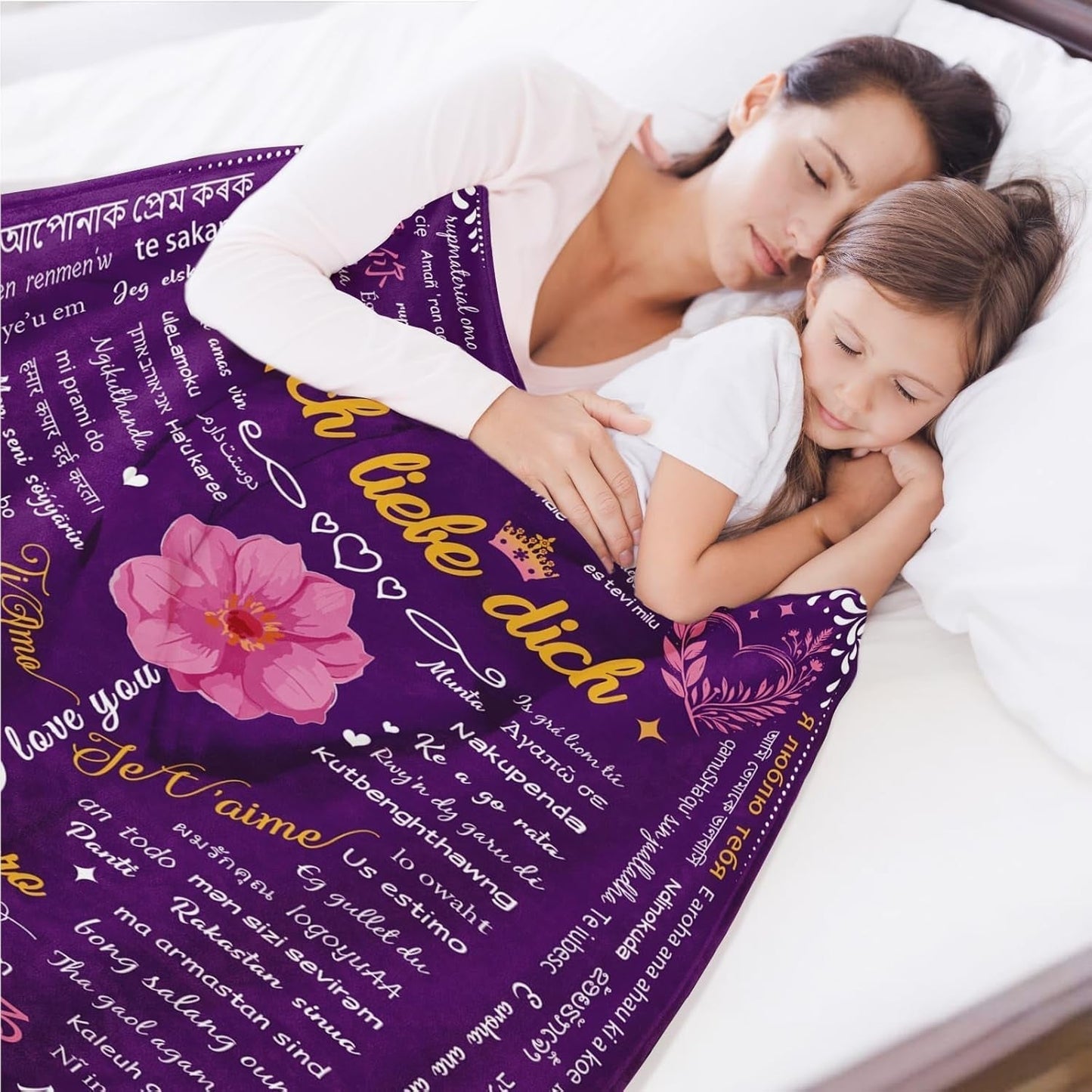 Cadeaus voor mama, jubileumcadeau voor koppels, naast vrouwen, echtgenoten, zussen en moeders, veiligheid Ideaal voor Moederdag, Valentijnsdag en Kerstmis 50"X60" bedden en dekens Yasrlvun