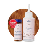 Permanente haarverfset 100% grijsdekking Thuiskleuring 0% ammoniak Haarverf Multidimensionale haarverf Professionele haarverf Naty Shop Donkerblond Koper Goud 7Cg