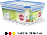 Emsa 515585 Voedselclip & Sluiting | 3-delige set | kunststof | transparant / groen | 0,55 / 1 / 2,2 liter Naty Shop voedselbewaardozen