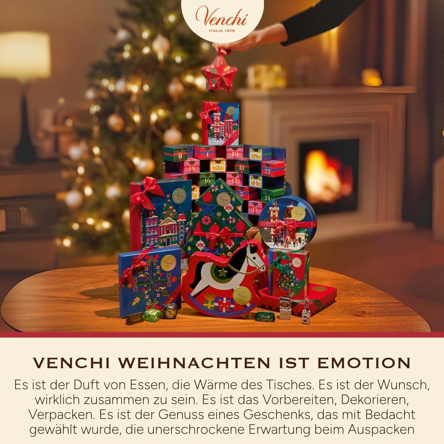 Venchi, Brutto&Buono, handgemaakte "Piemonte Forest Hazelnut" dennenboomvormige melkchocoladereep, 200 g, glutenvrij, kerstcollectie in beperkte oplage, cadeau-idee
