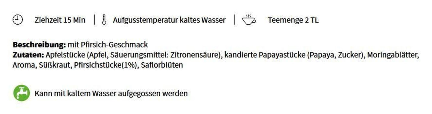 Vruchtenthee Cold Brew "Perzik" Koude infusie - 100 g
