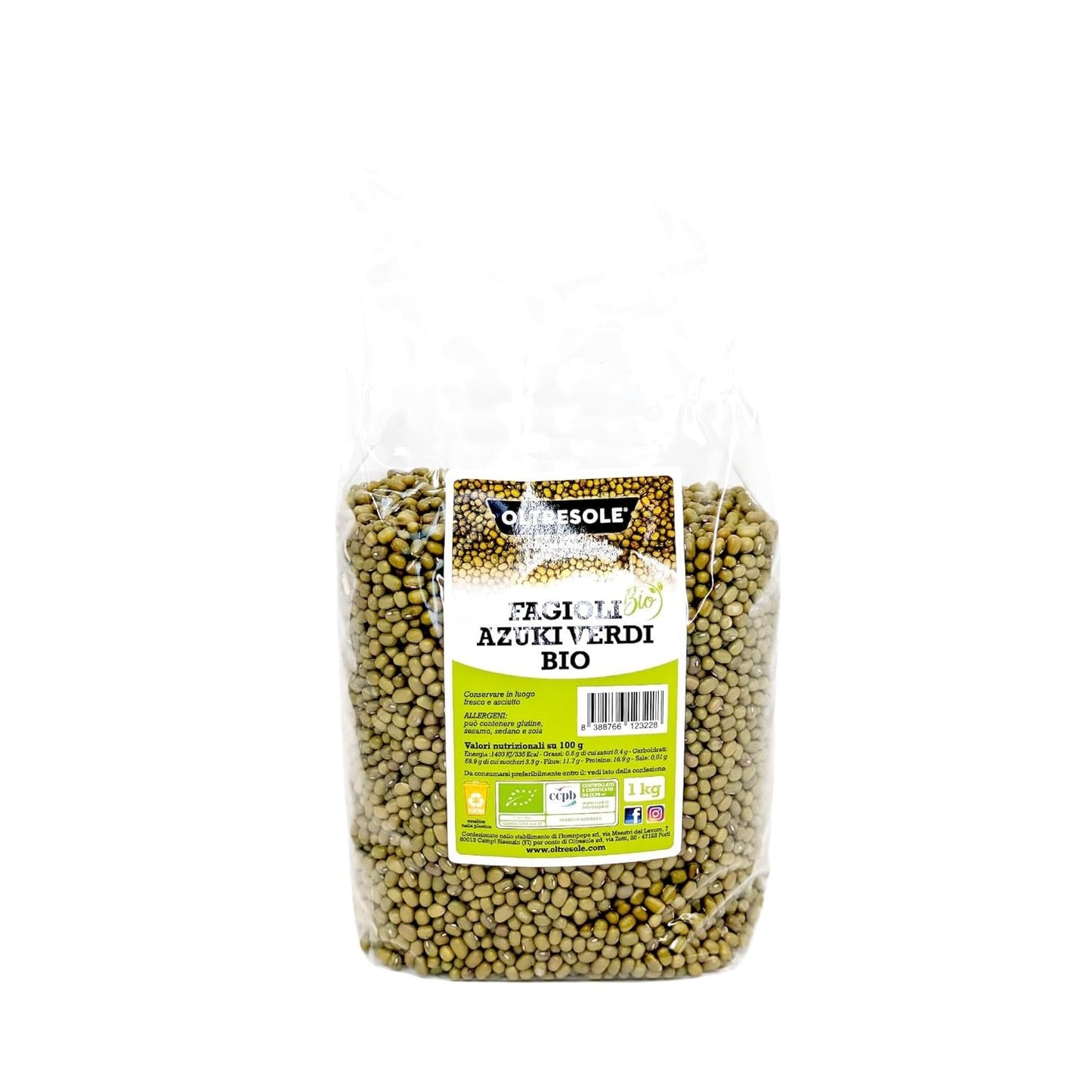 Biologische groene azukibonen, 5 kg, gedroogde peulvruchten van gecontroleerde biologische gewassen, ideaal voor veganistische en vegetarische soepen, salades en recepten, voordeelpakket