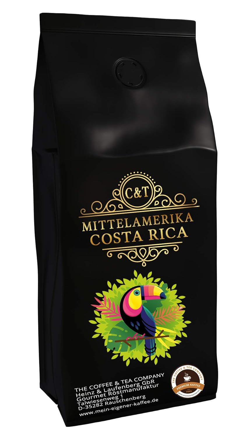 C&T Koffie uit Costa Rica 100% Arabica Uitstekende premium koffie uit Midden-Amerika (hele bonen, 1000g)