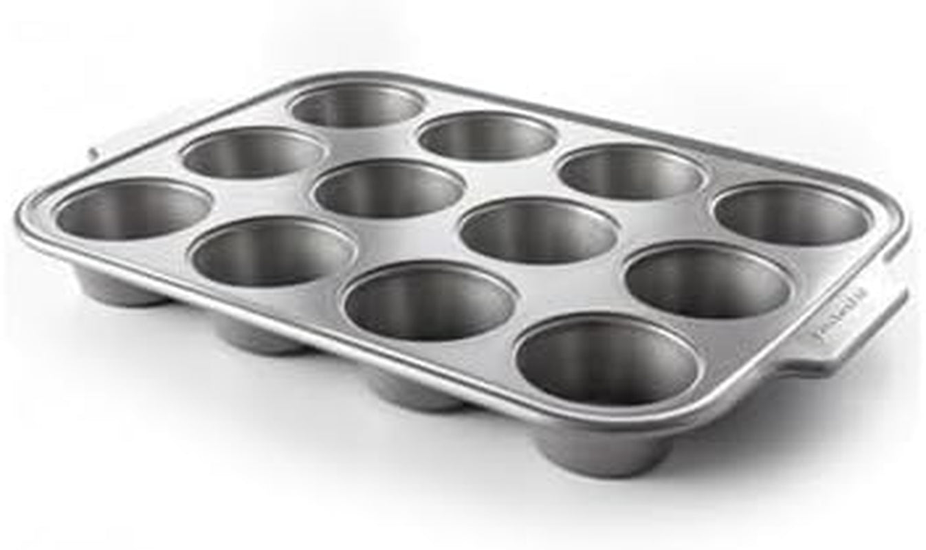 Kitchenaid Gealuminiseerd Stalen Bakvormen Muffinbak Antiaanbaklaag Ovenbestendig Vaatwasmachinebestendig Grijs Naty Shop Bakpannen & Dienbladen