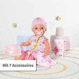 BABY Born Lena (meisje) 36 cm, pop met 7 functies voor kinderen vanaf 1 jaar, werkt zonder batterij, grote pop 36 cm, 834596 Zapf Creation, roze Naty Shop poppen