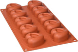 Silikomart 20.036.00.0060 SF 036, keukenhart Naty Shop M (48 x 54 mm, diepte 27 mm. Volume: 10 x 45 ml) 10 x harten met inkeping
