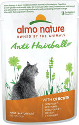 Almo Nature Functional - Anti-haarballen - Natvoer voor volwassen en volwassen katten - met puppy's - Bestrijdt de vorming van haarballen - 70 g (pak van 30)