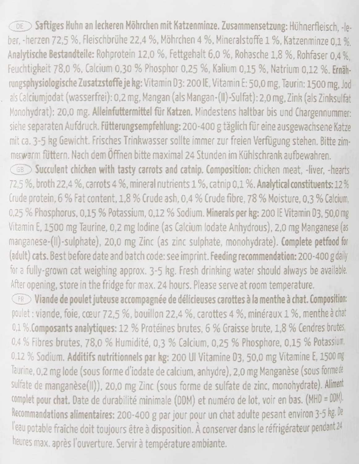 MjAMjAM - Premium Nat Kattenvoer - Knijpbaar zakje - Sappige Kip met Heerlijke Wortelen 12 Stuks (12 x 125g) Graanvrij met Extra Vlees