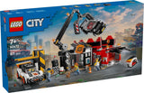 LEGO City schroothoop met auto's - speelgoed met schrootpers en kraan, 2 speelgoedauto's, 4 werkende minifiguren en kantoorgebouw - verjaardagscadeaus voor jongens en meisjes vanaf 8 jaar 60472 Besuche den LEGO-Store bouwsets