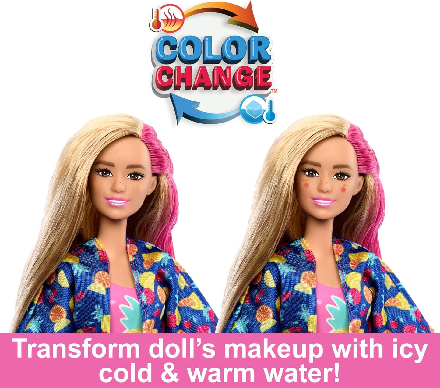 BARBIE Pop Reveal Rise & Surprise Gift Set - 15+ verrassingen, waaronder 1 Barbie-pop, strandaccessoires voor speels en fruitig plezier voor kinderen vanaf 3 jaar, HRK57