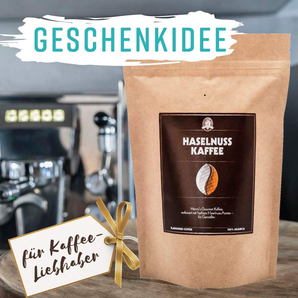 Henry's hazelnootkoffie 1000g - Verfijnde gastronomische koffie met de fijnste smaken - ambachtelijk gebrand - premium koffiebonen