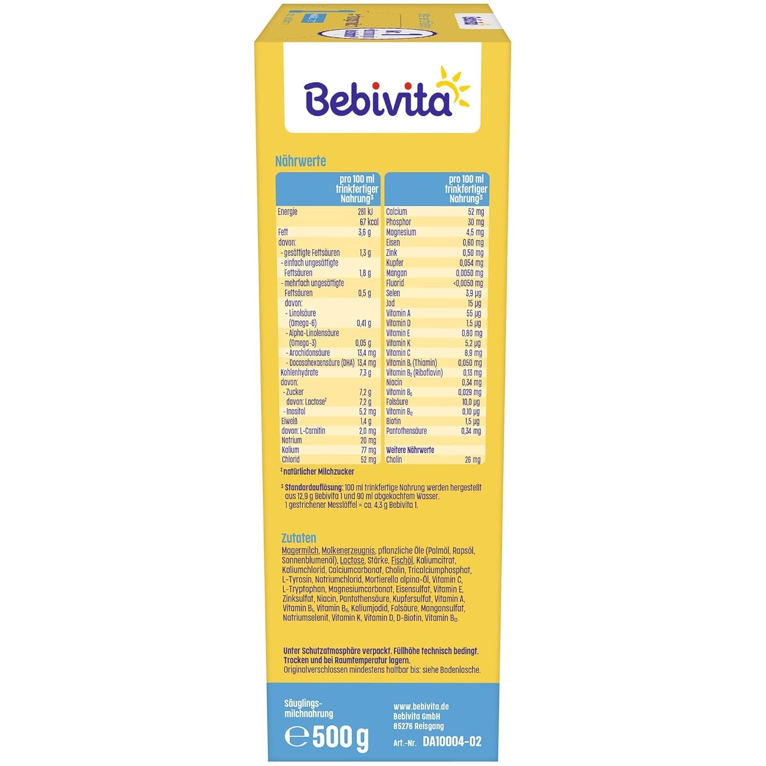 1 Formula-melkpoeder voor zuigelingen, vanaf de geboorte, (5 x 500 g)