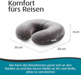 TEMPUR Transit Reiskussen Comfortabel visco-elastisch nekkussen Materiaal Ideaal voor reizen met bus, trein, auto of vliegtuig 30 x 28 x 8 cm