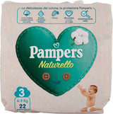 Pampers Naturello Midi, 22 luiers, maat 3 (4-9 kg)