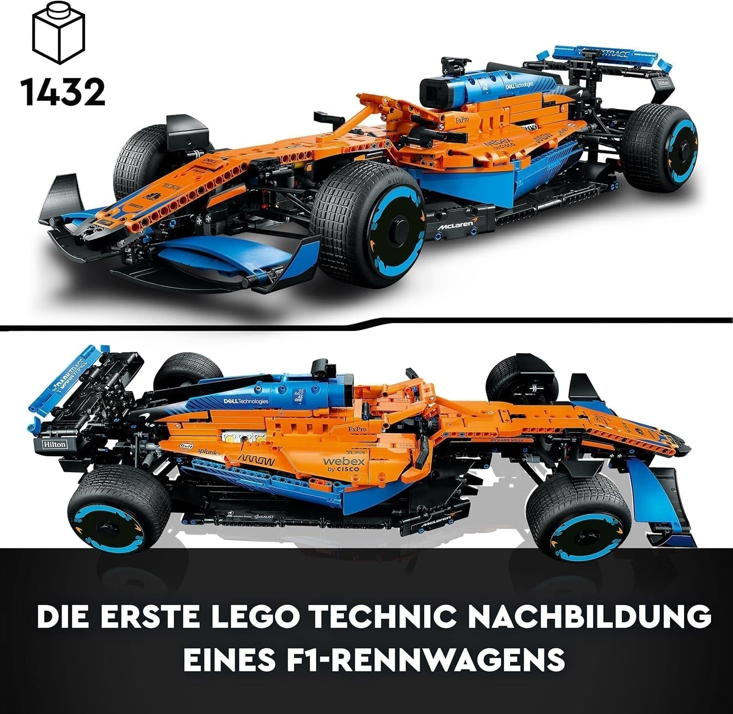 Lego Technic McLaren Formule 1 racewagen - F1-model voor volwassenen met V6-motor en stuurinrichting - Cadeau voor motorsportfans en verzamelaars - 42141 Bouwsets Besuche den LEGO-Store