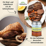Herbaria Himmel auf Erden bio 100g M-Dose – fertiges Bio-Gewürzsalz für Rind-, Kalb- en Schweinefleisch als Braten of Kurzgebratenes – in nachhaltiger Aromaschutz-Dose