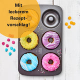 Birkmann, Easy Baking, Donutblech, Backform Für 6 Donuts, Mit Hochwertiger Antihaftbeschichtung, Ø 9 Cm, Mit Rezept, 881631 Vormen en bakplaten Naty Shop