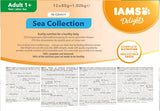 IAMS Delights Sea Collection Katzenfutter Nass - Multipack met vissortering (Lachs, Thunfisch, Makreel, Seefisch) in saus, Nassfutter für Katzen vanaf 1 jaar, 12 x 85 g