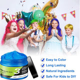Blauwe haarwax Tijdelijke blauwe haarspray Kleur Crazy Blue Wasbare haarkleur Instant haarverf Natuurlijke haarkleur Styling Haar voor mannen Vrouwen Feest Naty Shop Haarverf
