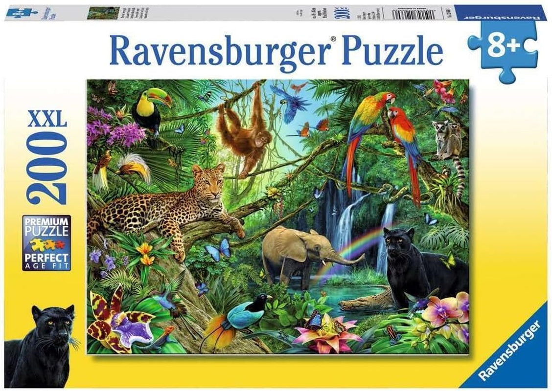 Ravensburger Puzzel voor kinderen - 12660 Dieren in de jungle - Dierenpuzzel voor kinderen vanaf 8 jaar met 200 stukjes in Xxl-formaat Puzzel Naty Shop Standaard titel