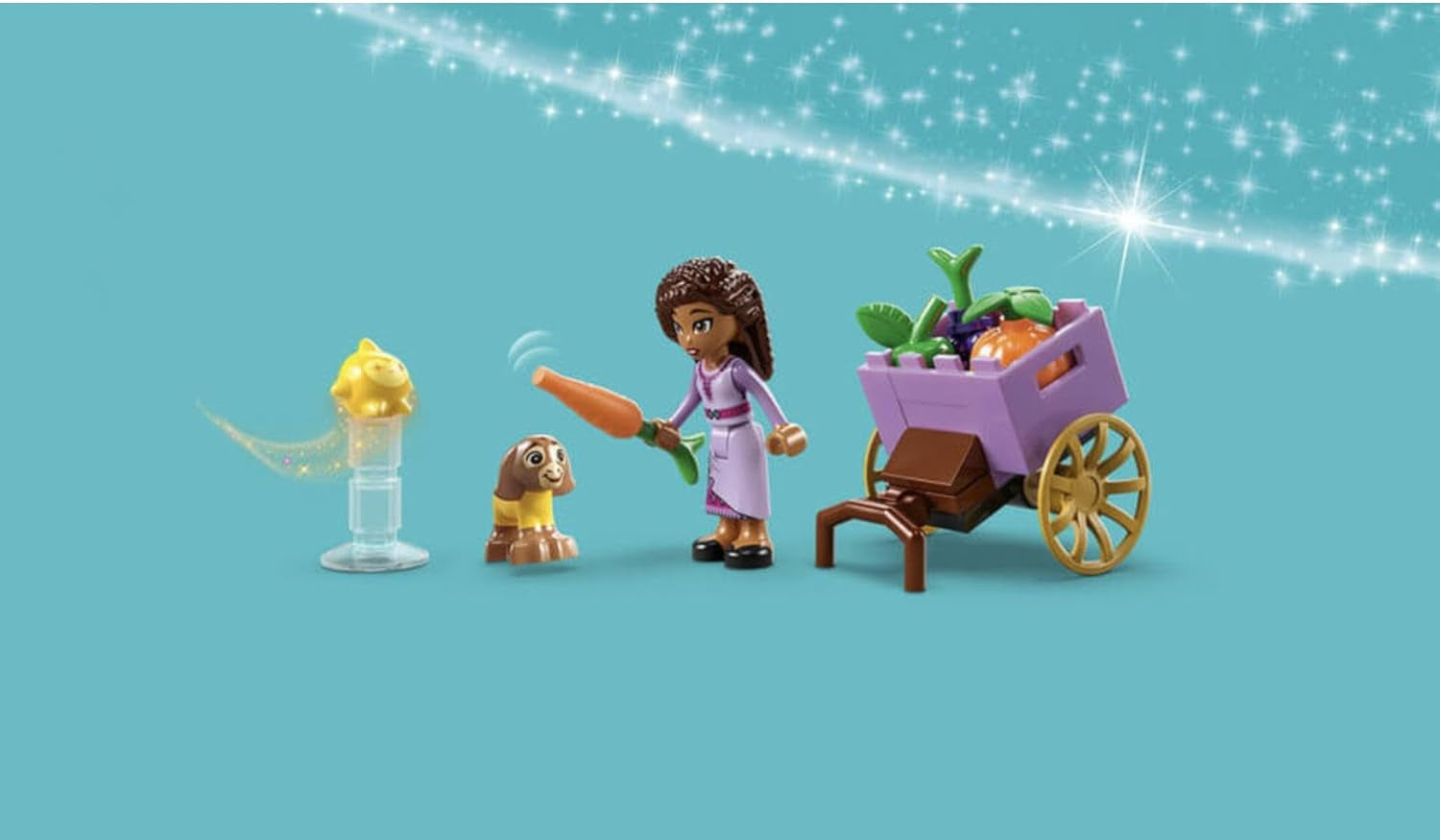 LEGO 43223 Disney Wish Asha in Rosas City, Wish Movie Set met markt, Asha minipop, Valentino als speelgoedgeit en sterfiguren, cadeau voor kinderen vanaf 6 jaar, bouwsets voor meisjes en jongens Besuche den LEGO-Store