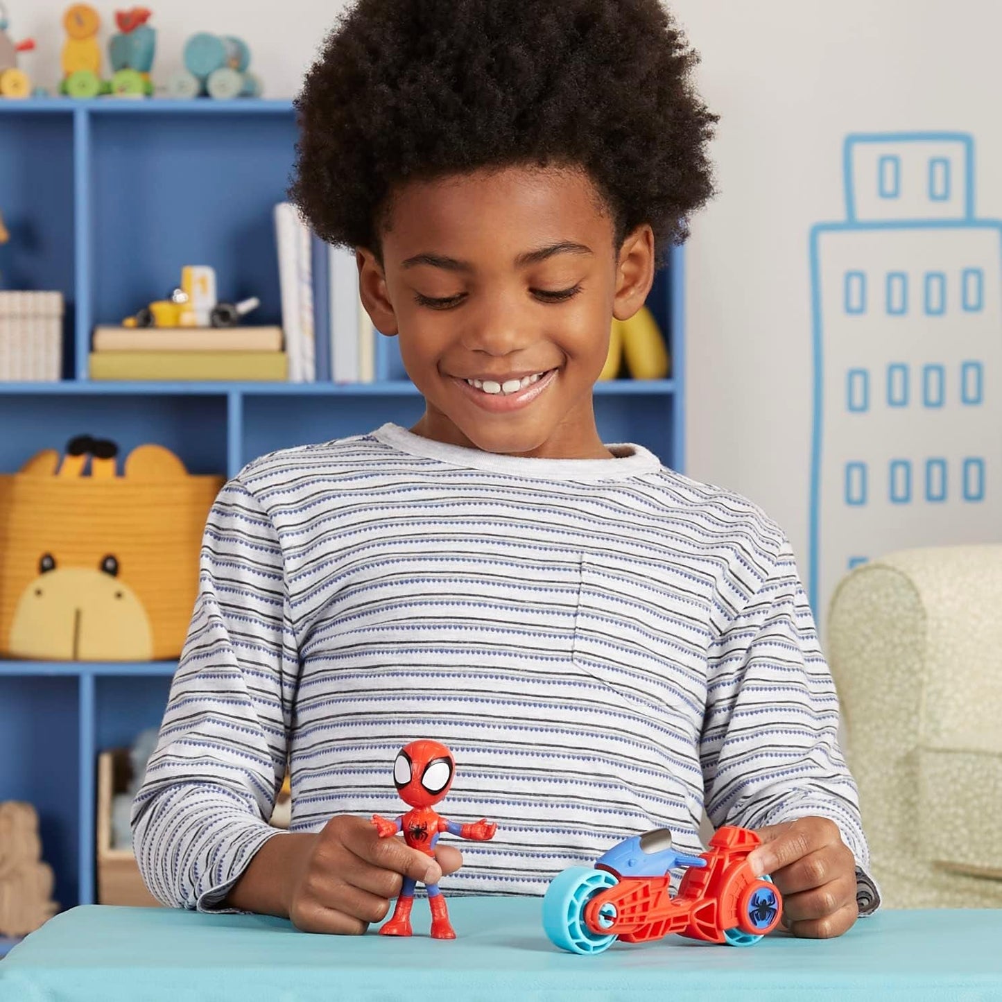 SPIDEY en ZIJN GEWELDIGE VRIENDEN Marvel Spidey motorfietsfiguurspeelgoed voor jongens en meisjes vanaf 3 jaar Actiefiguren Naty Shop
