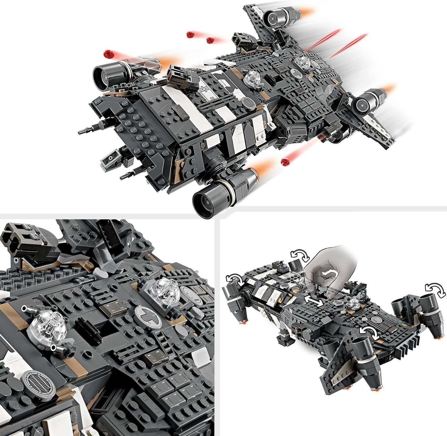 LEGO Star Wars: Skeleton Crew Onyx Cinder, bouwbaar en verzamelbaar ruimteschipspeelgoed voor jongens en meisjes met 5 personages, cadeau-idee voor fans vanaf 10 jaar oud 75374 Bouwsets Besuche in LEGO-Store