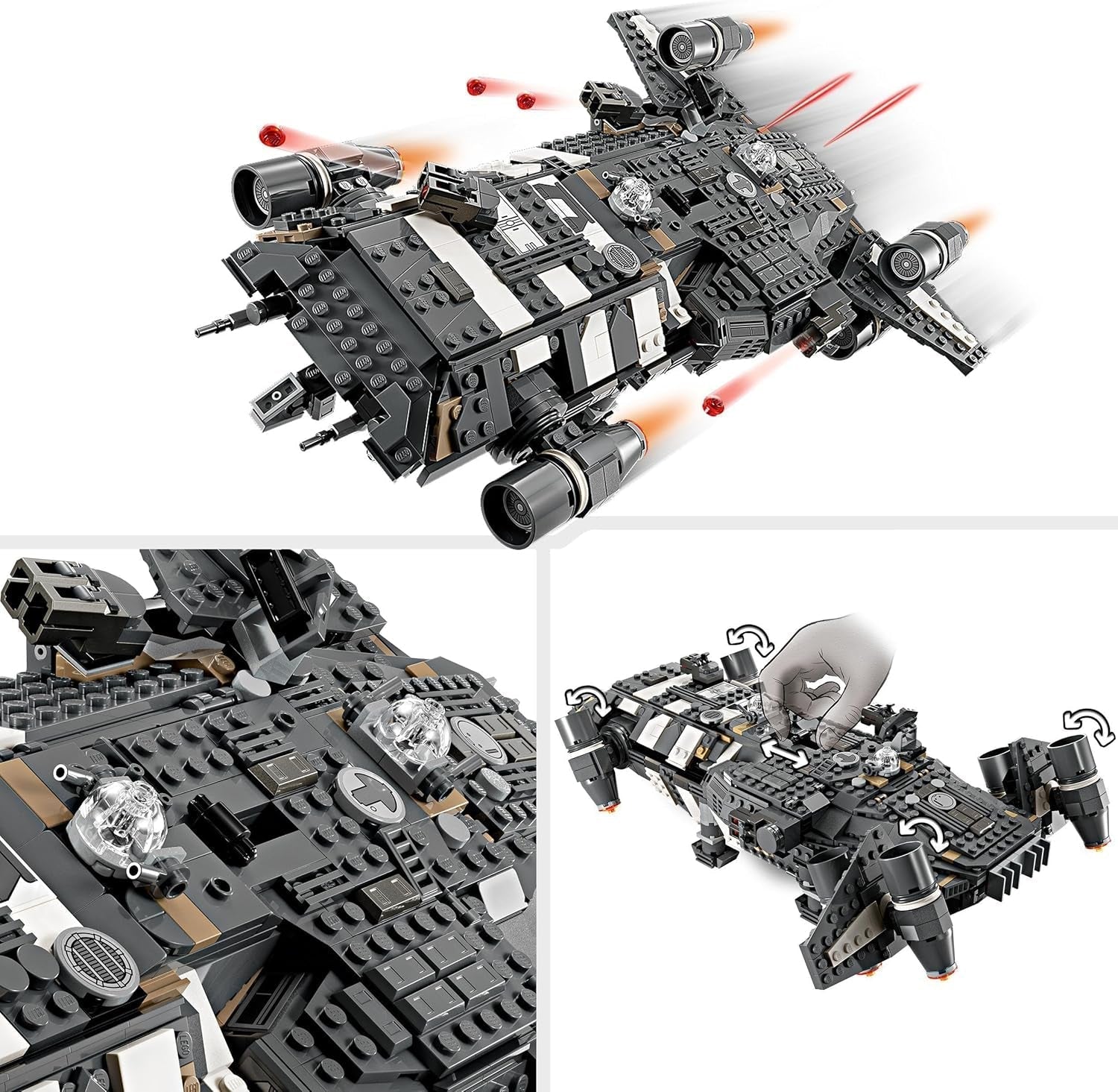 LEGO Star Wars: Skeleton Crew Onyx Cinder, bouwbaar en verzamelbaar ruimteschipspeelgoed voor jongens en meisjes met 5 personages, cadeau-idee voor fans vanaf 10 jaar oud 75374 Bouwsets Besuche in LEGO-Store